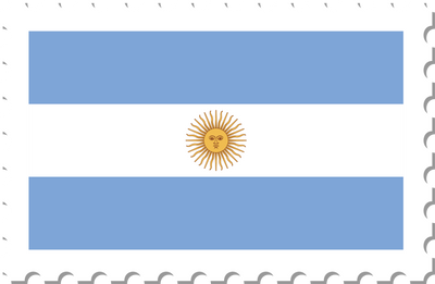 Argentina flag postage stamp.