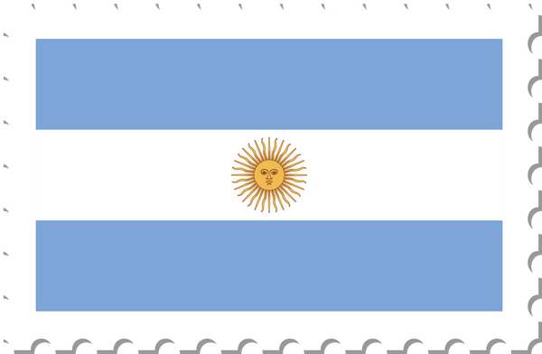 Argentina flag postage stamp.