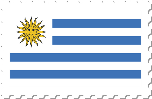 Uruguay flag postage stamp.